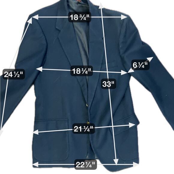 Wm. F Farah Vintage Wool Sports Coat‎ Blazer Jacket Size - Picture 2 of 8